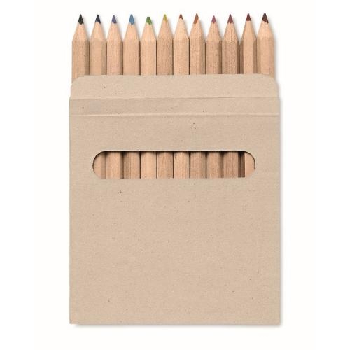 12 kleurpotloden in doosje Arcolour bruin