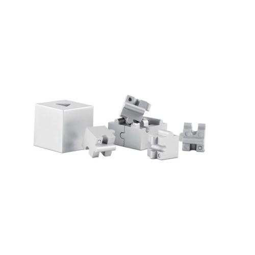Metalen 3D puzzel Kubzle mat zilver