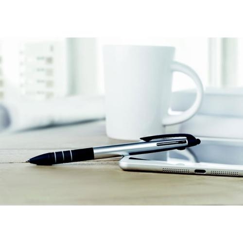 Balpen met stylus Multipen zilver