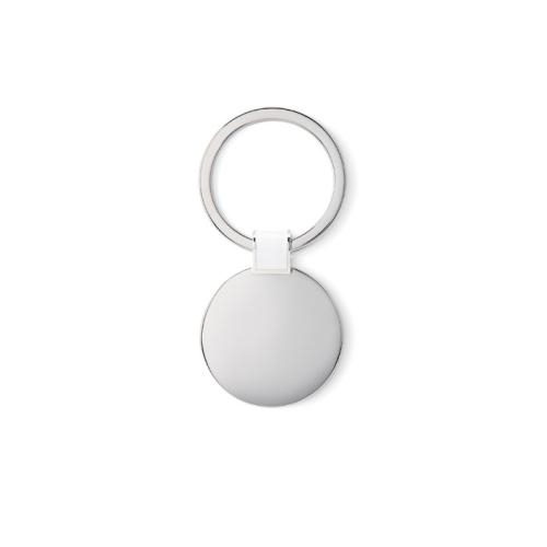Metalen sleutelhanger Roundy wit