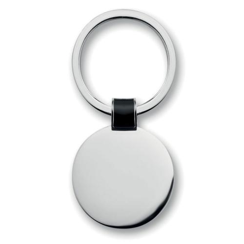 Metalen sleutelhanger Roundy zwart