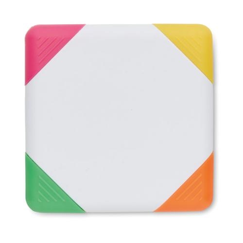 Markeerstift 4 kleuren Squarie wit