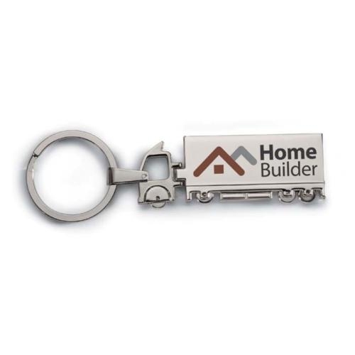 Metalen sleutelhanger Trucky zilver