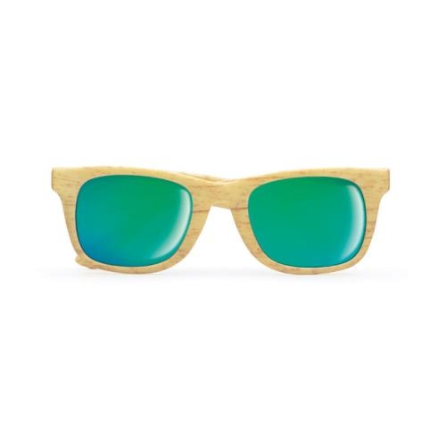 Klassieke zonnebril houtlook hout