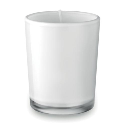Geurkaarsje in glas wit