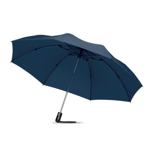 Opvouwbare reversible paraplu blauw