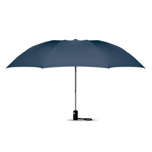 Opvouwbare reversible paraplu blauw