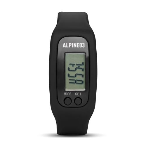 Stappenteller armband zwart