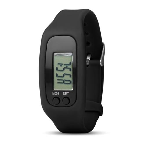 Stappenteller armband zwart