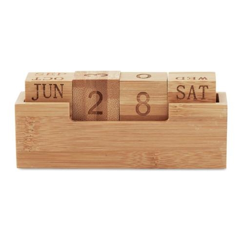 Bureaukalender bamboo hout