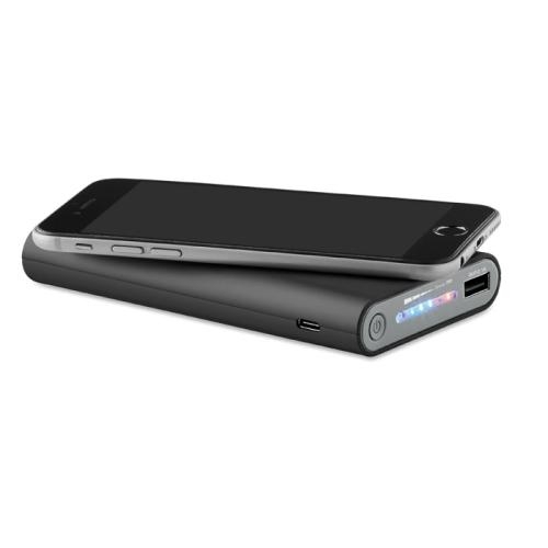 Draadloze powerbank 8000 mAh zwart