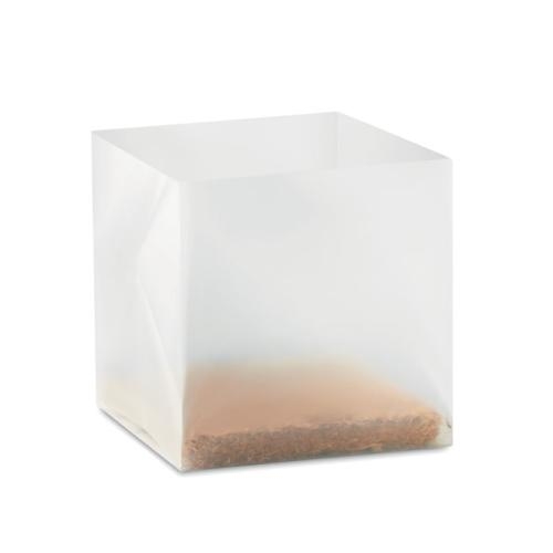 Compost met mint zaadjes beige