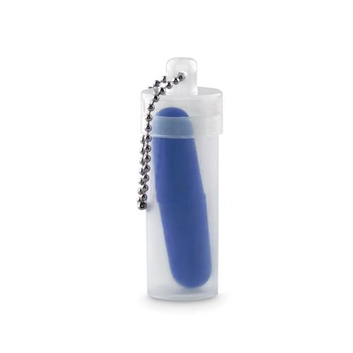 Gekleurde oordopjes in koker blauw