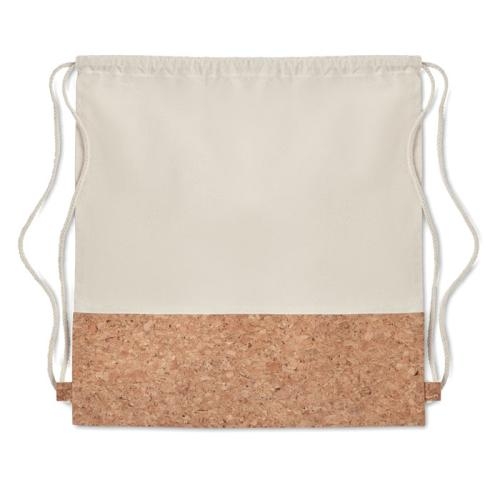 Rugzak van twill katoen en kurk beige