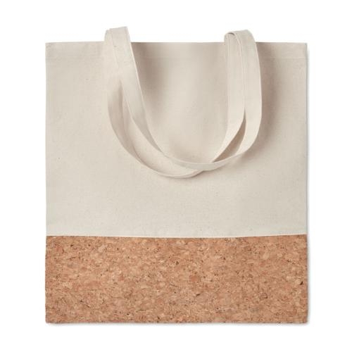 Boodschappentas met kurk beige