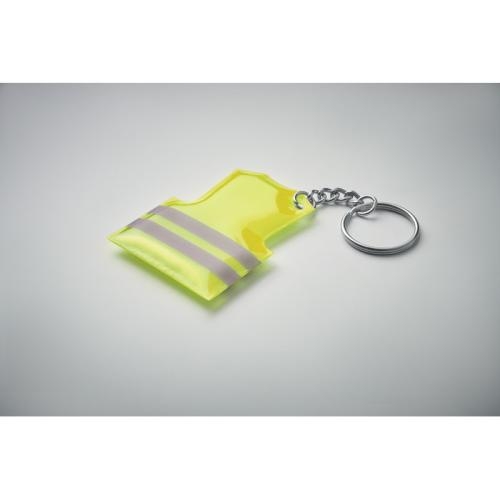 Sleutelhanger veiligheidsvest Visible ring neon yellow