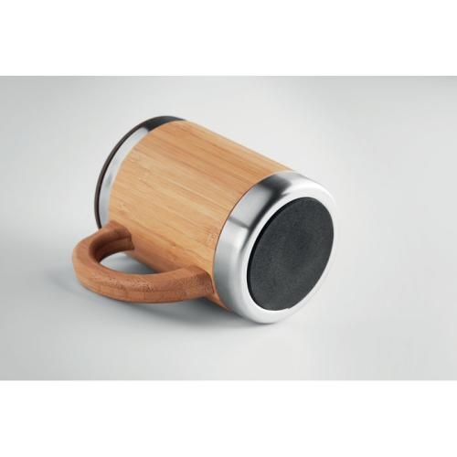 Dubbelwandige drinkbeker Mokka hout