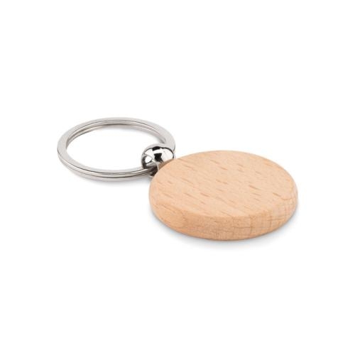 Houten sleutelhanger rond Toty wood hout