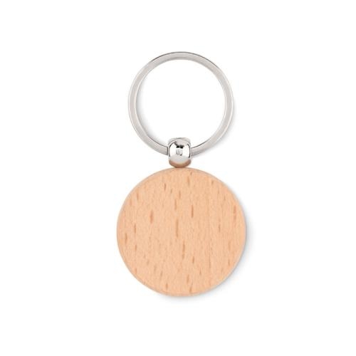 Houten sleutelhanger rond Toty wood hout