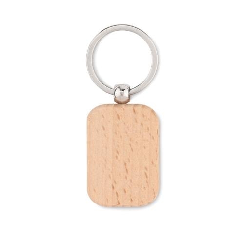 Houten sleutelhanger rechthoek Poty wood hout