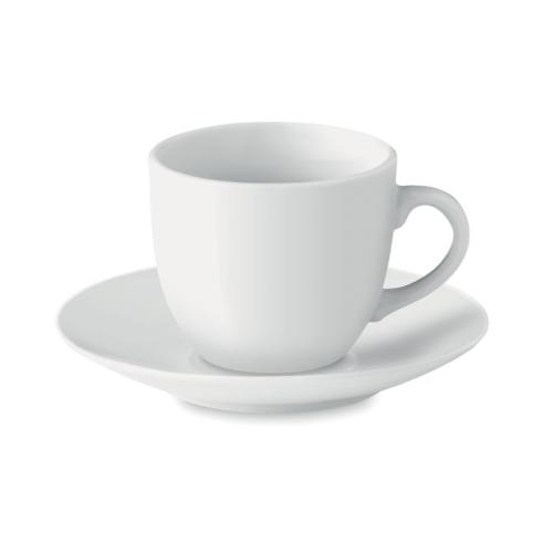 Kop en schotel 80 ml Espresso wit