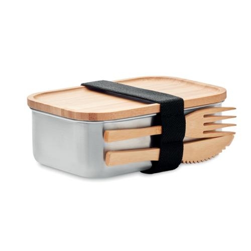 RVS Lunchbox 600 ml Savanna hout