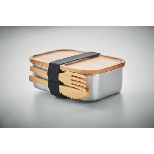 RVS Lunchbox 600 ml Savanna hout