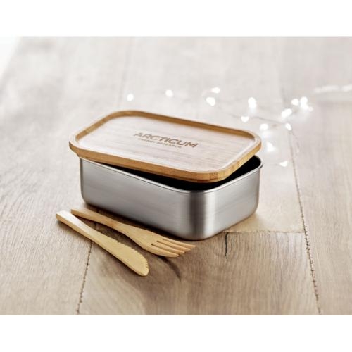 RVS Lunchbox 600 ml Savanna hout