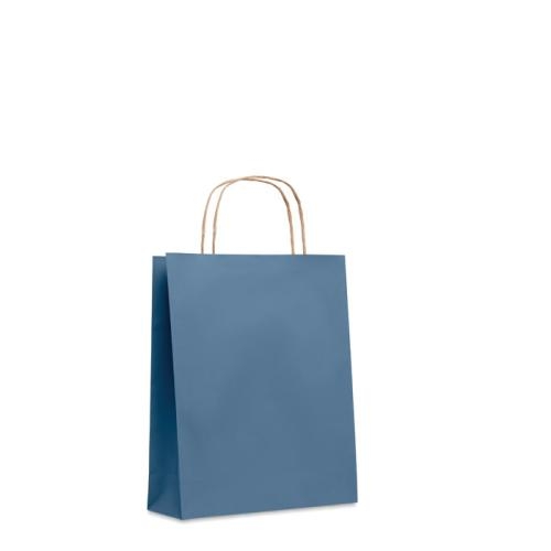 Kleine gekleurde papieren tas blauw