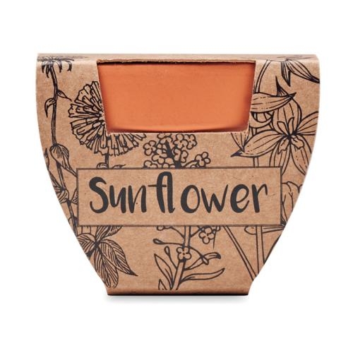 Potje Zonnebloem Sunflower hout