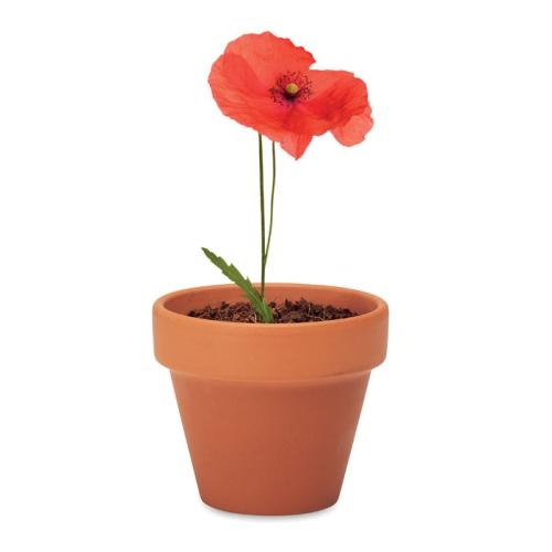 Potje Klaproos Red poppy hout