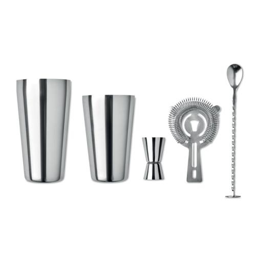 Cocktailset Boston glanzend zilver