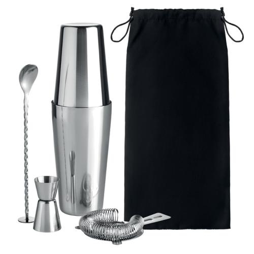 Cocktailset Boston glanzend zilver