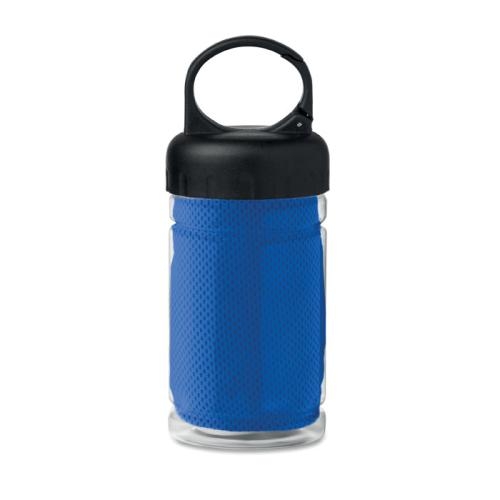 Drinkfles met handdoek Fris royal blue