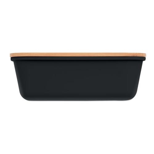 Lunchbox bamboe deksel Thursday zwart