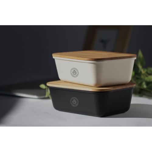 Lunchbox bamboe deksel Thursday zwart