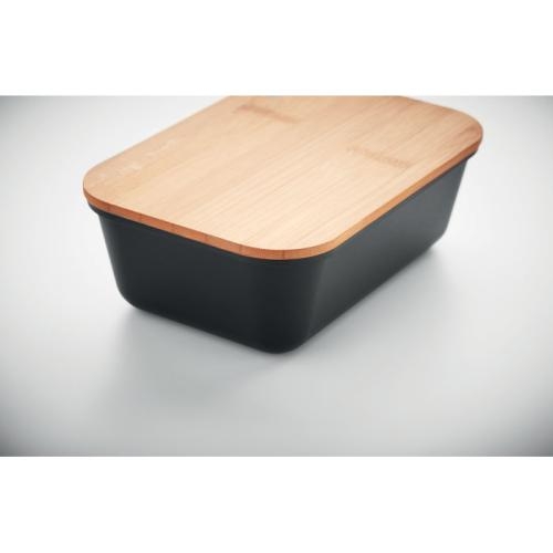 Lunchbox bamboe deksel Thursday zwart