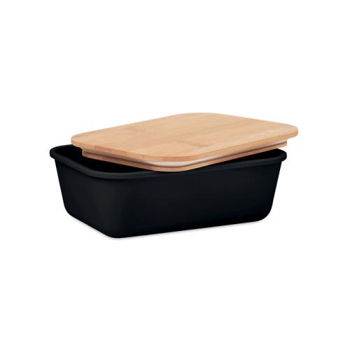 Lunchbox bamboe deksel Thursday zwart