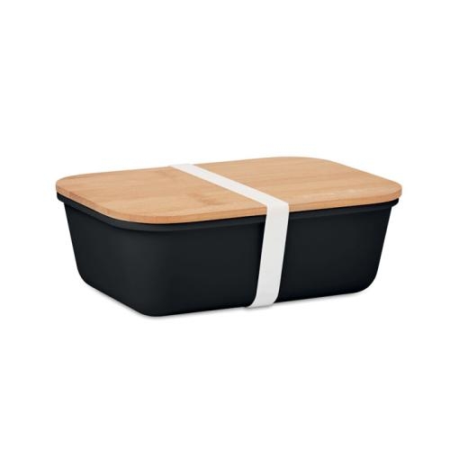 Lunchbox bamboe deksel Thursday zwart