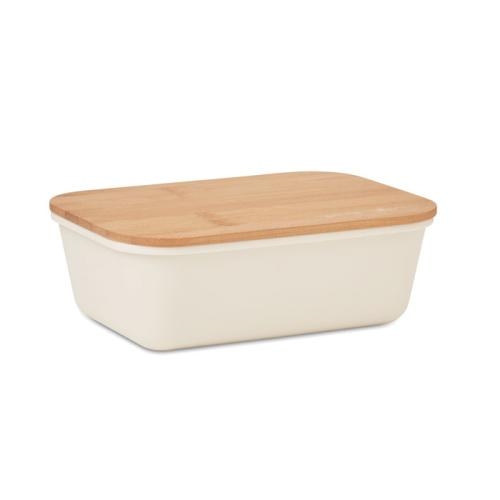 Lunchbox bamboe deksel Thursday beige