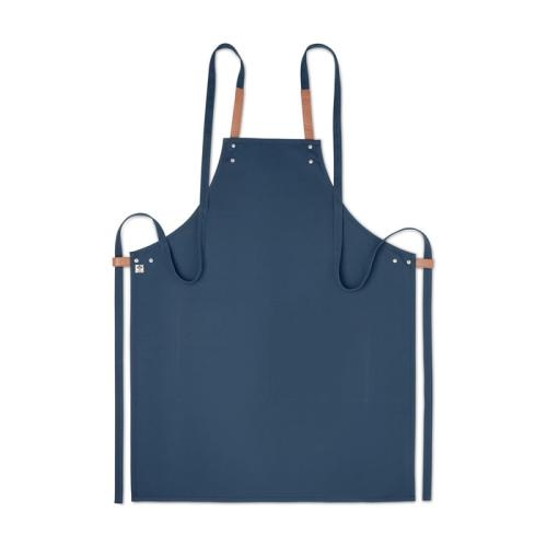 Organische katoenen schort Pure colour blauw