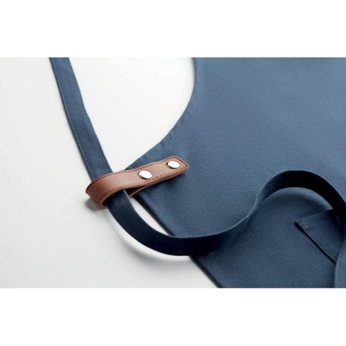 Organische katoenen schort Pure colour blauw