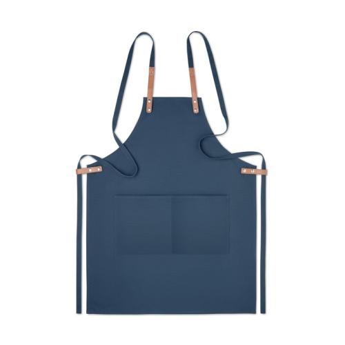 Organische katoenen schort Pure colour blauw