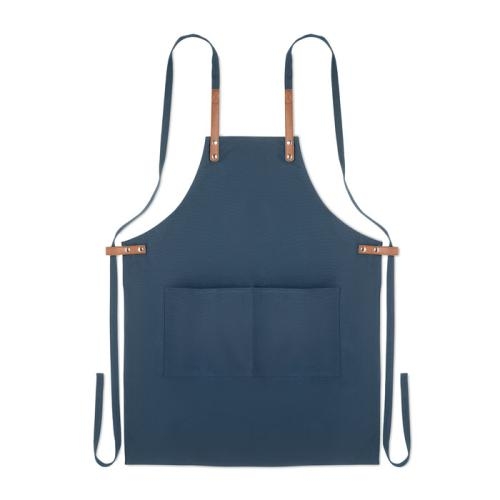 Organische katoenen schort Pure colour blauw