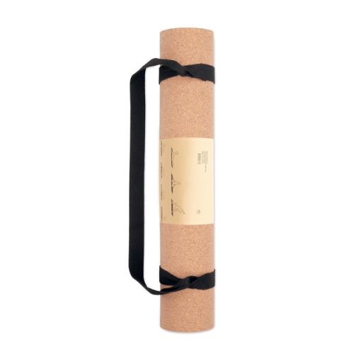 Yogamat van kurk Savasana beige
