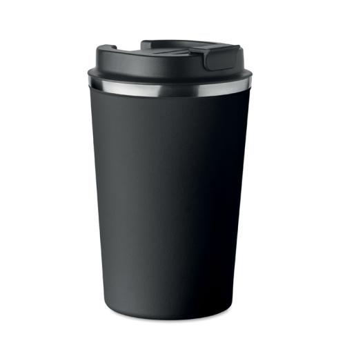 Dubbelwandige rvs drinkbeker Brace zwart