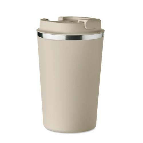 Dubbelwandige rvs drinkbeker Brace beige