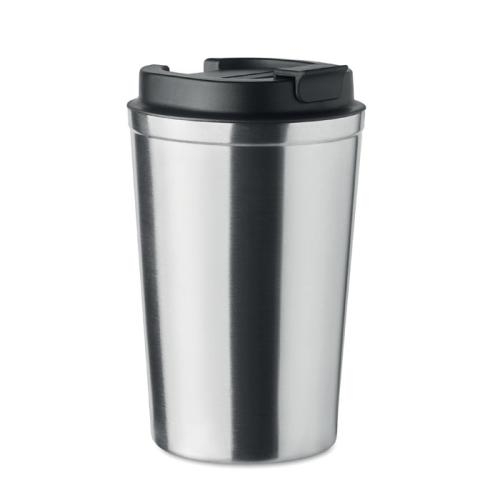 Dubbelwandige rvs drinkbeker Brace mat zilver