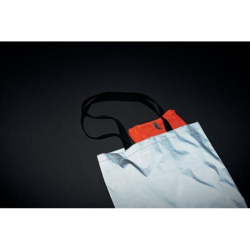 Reflecterende boodschappentas mat zilver