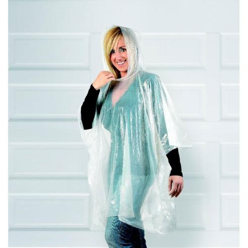Poncho in kunststof bal Nimbus blauw